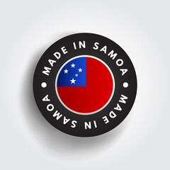 Made in Samoa text emblem badge, concept background