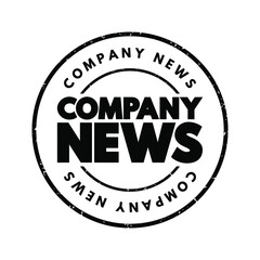 Fototapeta na wymiar Company News text stamp, concept background