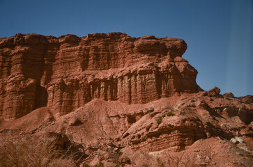 Fototapeta premium The dry arid desert landscape of the Moon Valley in Argentina