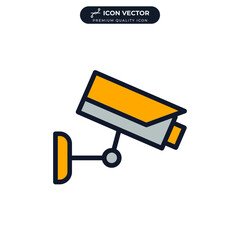 Security Camera. CCTV Camera icon symbol template for graphic and web design collection logo vector illustration