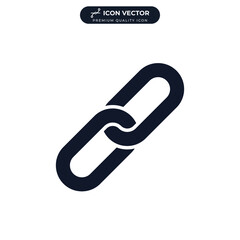 Chain link icon symbol template for graphic and web design collection logo vector illustration