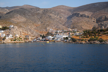 viev of Pothia - city on Kalymnos island (Dodecanese islands, Greece)