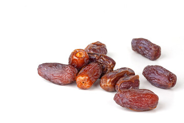 dried dates isolated on white	