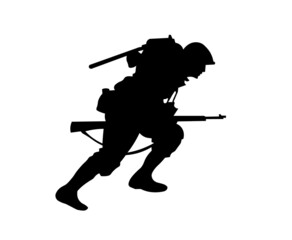 Soldier Silhouette vector