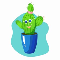 illustration with cactus