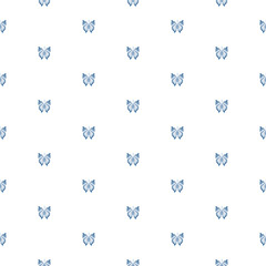 Seamless white and blue. The pattern consists of drawings of butterflies and beetles. Vector.