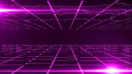 Abstract colorful pixel digital particles background. Modern background design