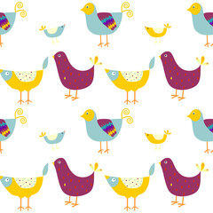 seamless pattern with birds