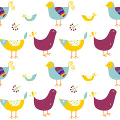 seamless background with birds