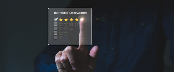 The best excellent business services rating customer experience concept