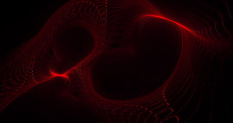 Abstract colorful red fractal texture. Digital fractal art. 3D render.