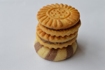 delicious homemade cookies filled with cocoa cream