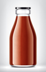 Glass Bottle on background. 