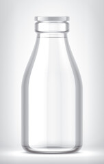 Glass Bottle on background. 