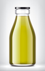 Glass Bottle on background. 