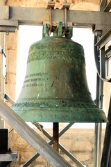 Obraz premium bell inside a bell tower in the old town Rab, island Rab, Croatia