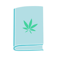 cannabis book flat doodle hand drawn