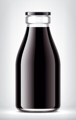 Glass Bottle on background. 