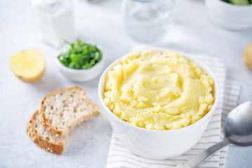 Mashed potato in a bowl