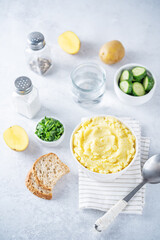 Mashed potato in a bowl
