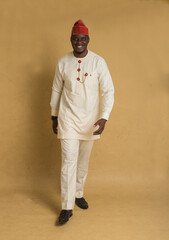 Yoruba Culturally Dressed Business Man Walking
