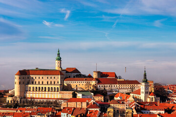 Naklejka na ściany i meble Mikulov cityscape in Czech Republic