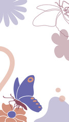 Background in a modern line and flat art style.