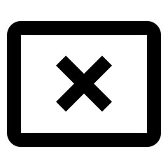 Obraz premium Cancel Presentation, Cancel Icon 