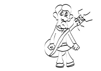 illustration of a man with a guitar