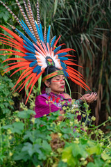 Aztec dancer in the field also known as 