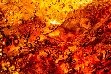 Design element. Beer bubbles macro ,Cola close-up