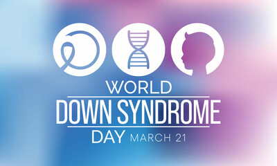 World Down Syndrome day is observed every year on March 21, it is a condition in which a person has an extra chromosome, they are small packages of genes in the body. vector illustration