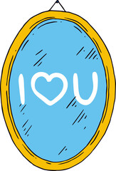 Mirror in Gold Oval Frame