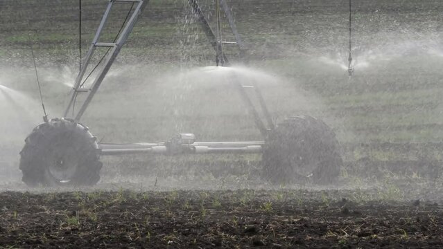 Sprinklers Of A Center Pivot Irrigation System