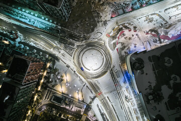 Aerial view of the roundabout.