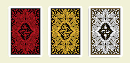 The reverse side of a playing card - back side reverse of playing cards pattern vector