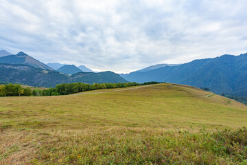 Fototapeta premium Beautiful landscape of the mountainous region of Georgia, Tusheti