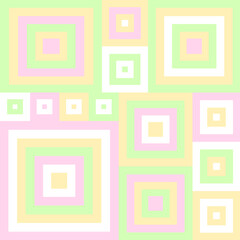 Geometric pattern of pastel squares color. Pale spring light color palette motif for surface design, fabric, cover, wrapping paper, children's projects.