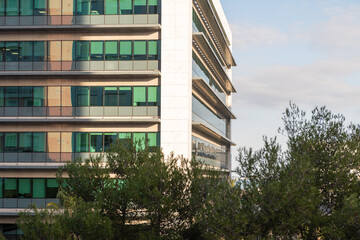Av. Dom João II, Lisbon, Portugal, January 25, 2022 Office building