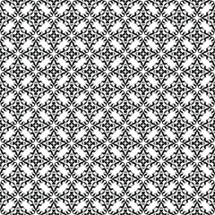 Black and white surface pattern texture. Bw ornamental graphic design. Mosaic ornaments. Pattern template. Vector illustration.