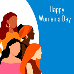 Happy Women's Day, women, friendship, freedom.