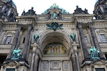 Fototapeta na wymiar Facade of the Berliner Dom or Berlin Cathedral, Germany