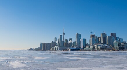 winter in the city downtown