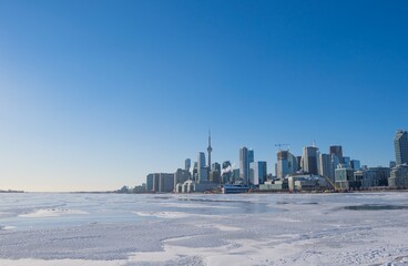 winter in the city downtown