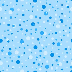 Beautiful seamless background with round spots on blue background. Vector design.