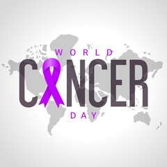 World cancer day theme. Vector illustration .