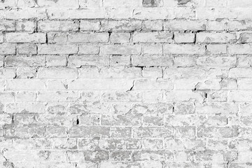 Background of worn white brick wall