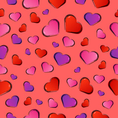 seamless pattern with hearts