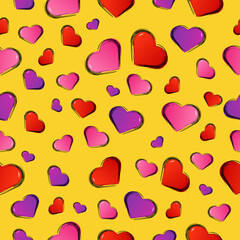 seamless pattern with hearts