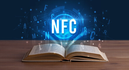Technology abbreviation coming out from an open book